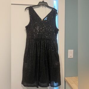 Black Sequins Dress - Size 18